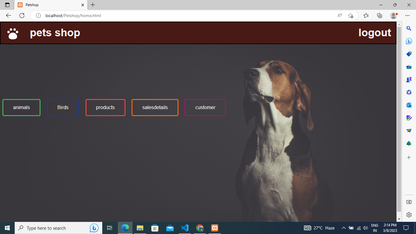 Petshop Management System Website